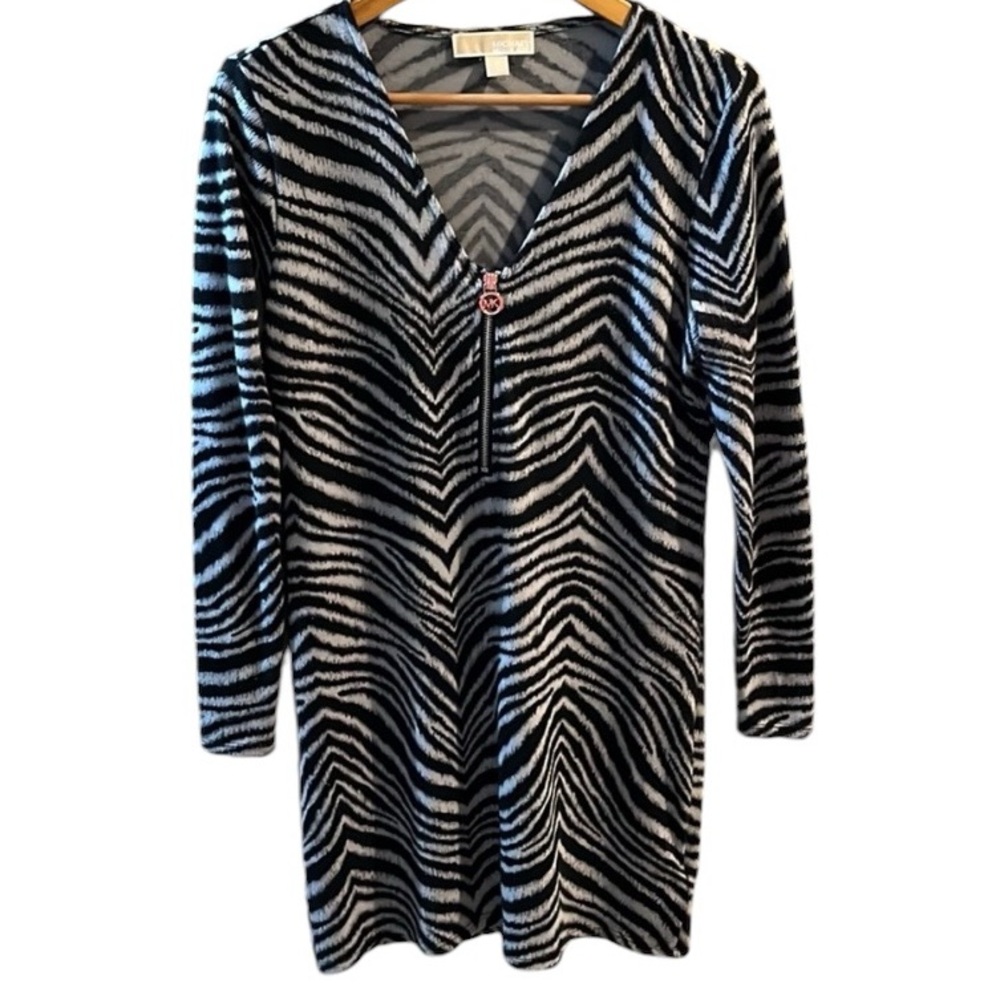 Michael Kors MK Zebra Print Dress Size M